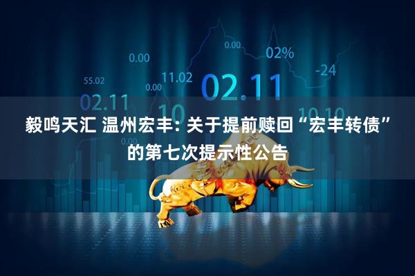 毅鸣天汇 温州宏丰: 关于提前赎回“宏丰转债”的第七次提示性公告