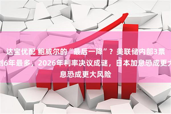 达宝优配 鲍威尔的“最后一降”？美联储内部3票反对创6年最多，2026年利率决议成谜，日本加息恐成更大风险